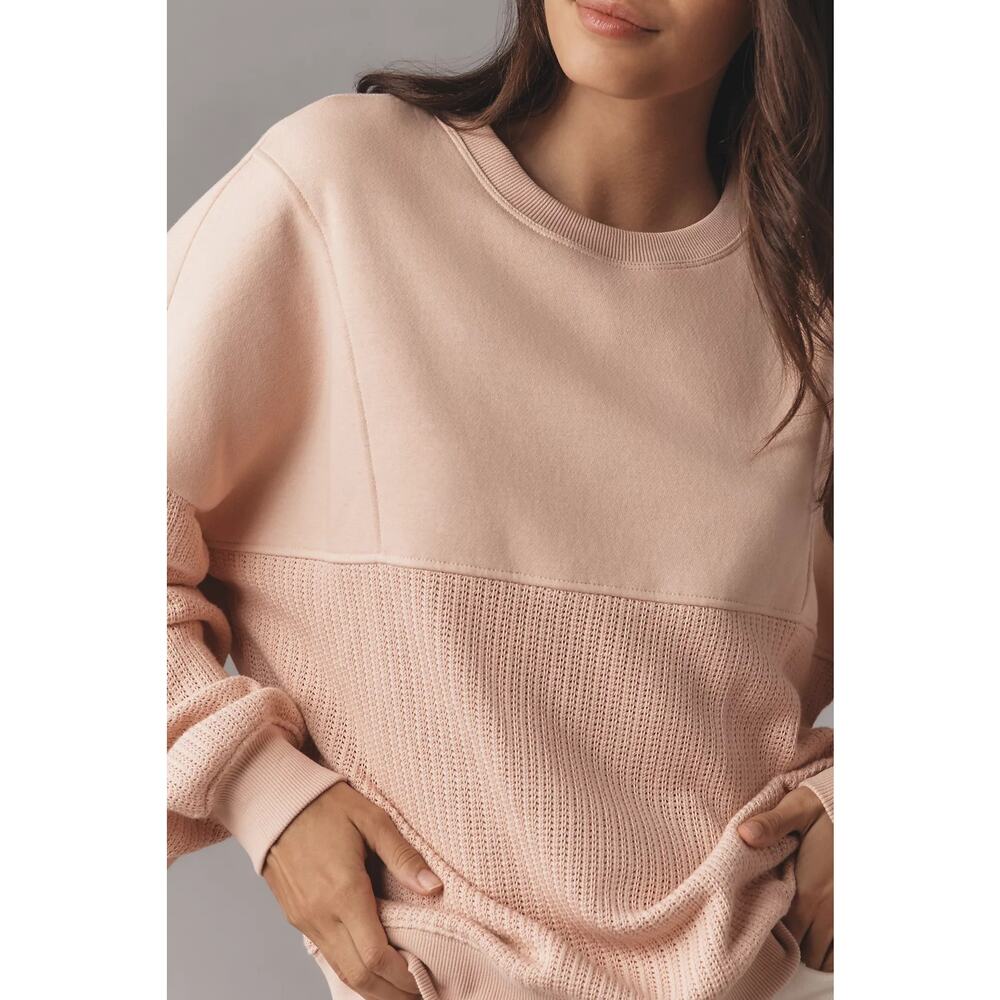 Pilcro Mixed Rib Sweatshirt, - Picture 2 of 8